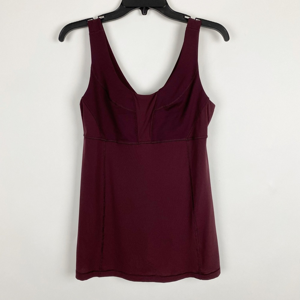 Lululemon Wrappers Delight Tank Top Athletic Yoga Women Size 8 Burgundy Bordeaux